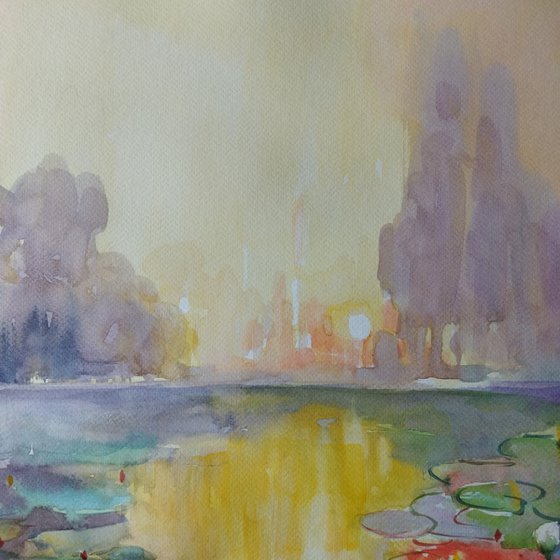 Pind with water lily