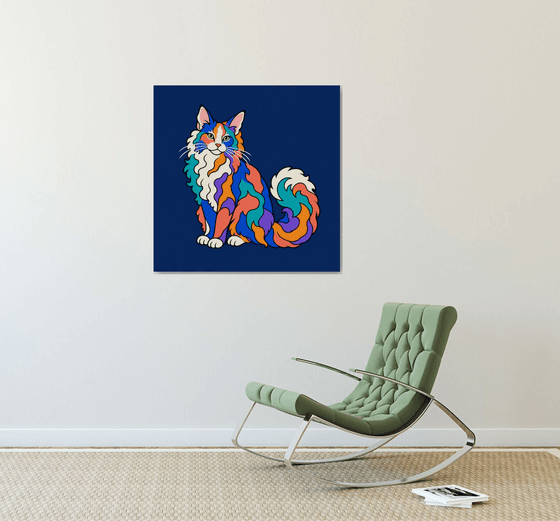 Colorful LaPerm Cat #39