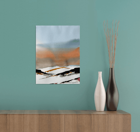 Mesa Sunset - Original Watercolor Painting