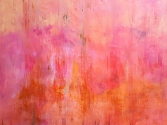 In the pink fog  - XXL abstract