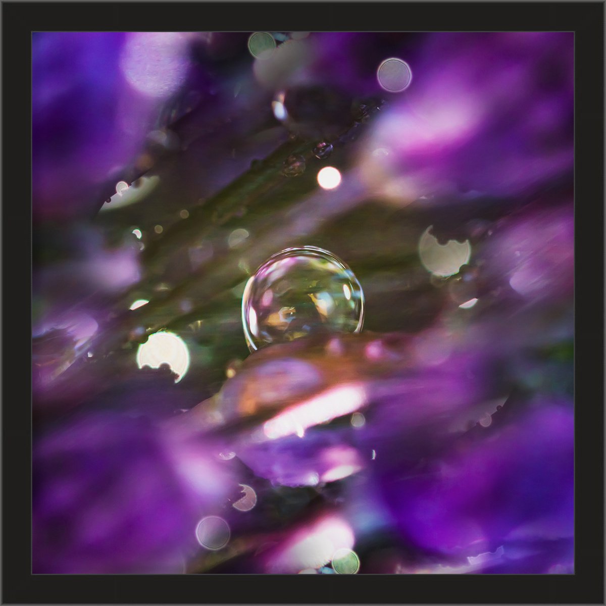 SPARKLING MOOD OF INTENTION - LIMITED EDITION PRINT OF ART PHOTOGRAPHY OF A DROP INSIDE AN... by Inna Etuvgi