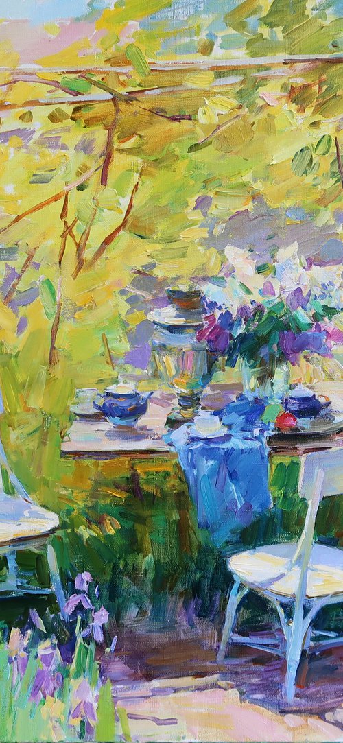 Tea under the Vineyard by Aleksandr  Kryushyn