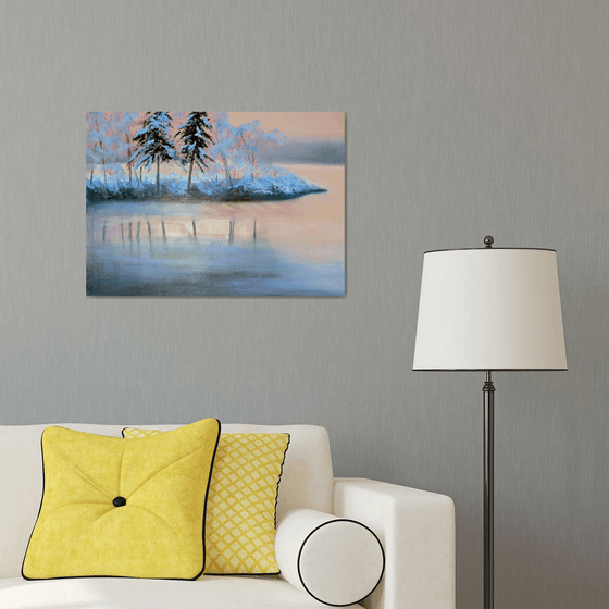 Silent Reflection: The Winter Blue