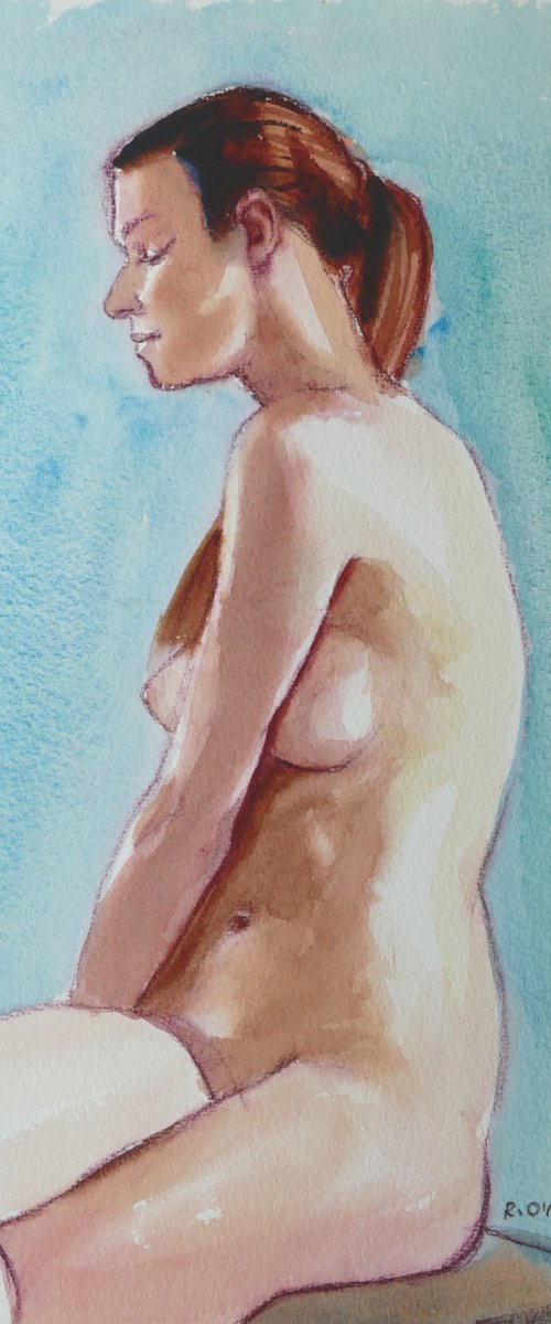 Seated female nude by Rory O’Neill