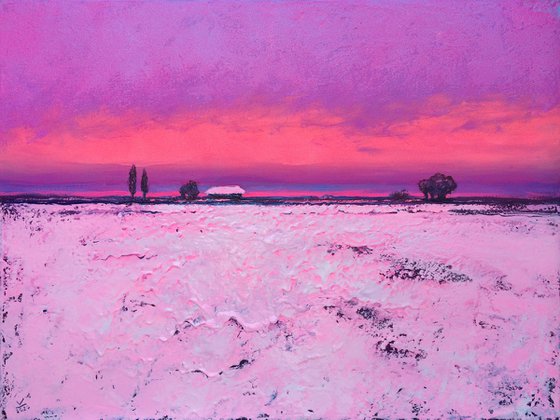 " Winters candy floss" 80X60cm