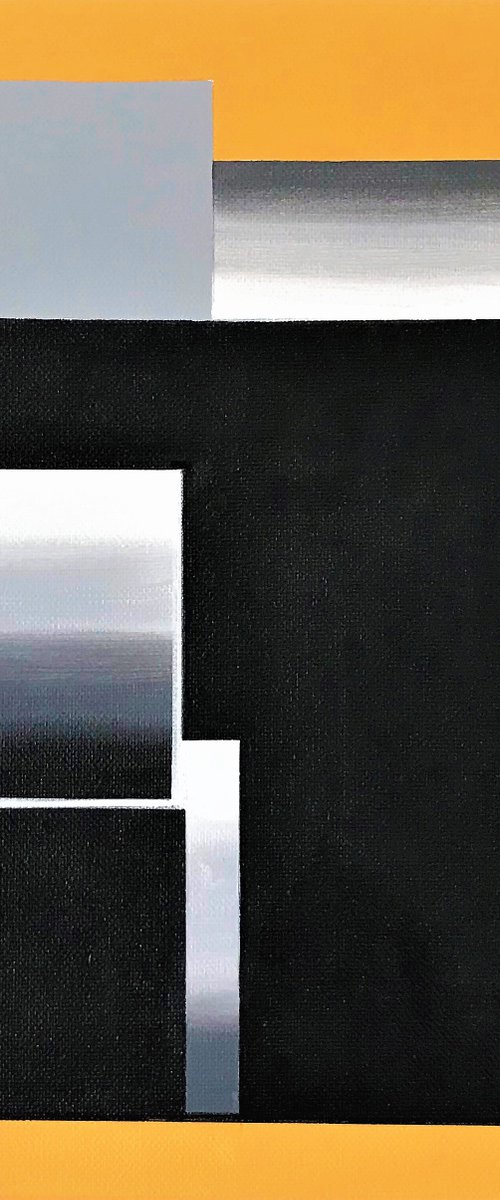 Geometric Collection - Grey & Yellow #2 by Lucyanne Terni
