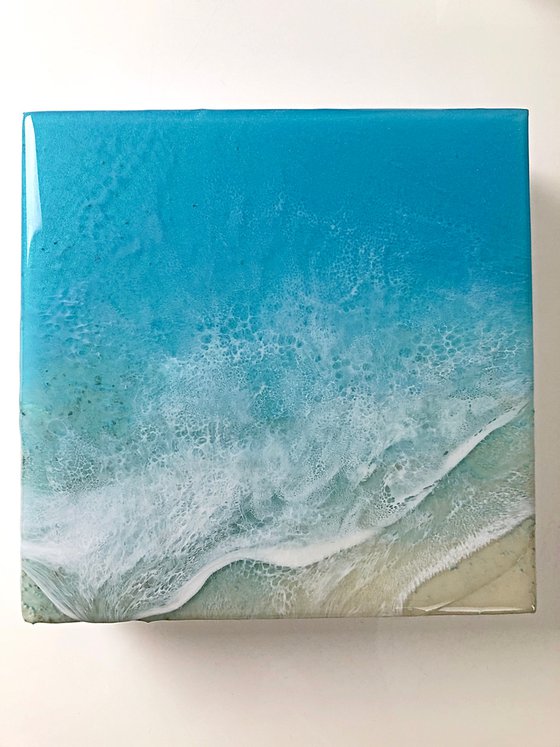 White Sand Beach #17 Seascape Painting