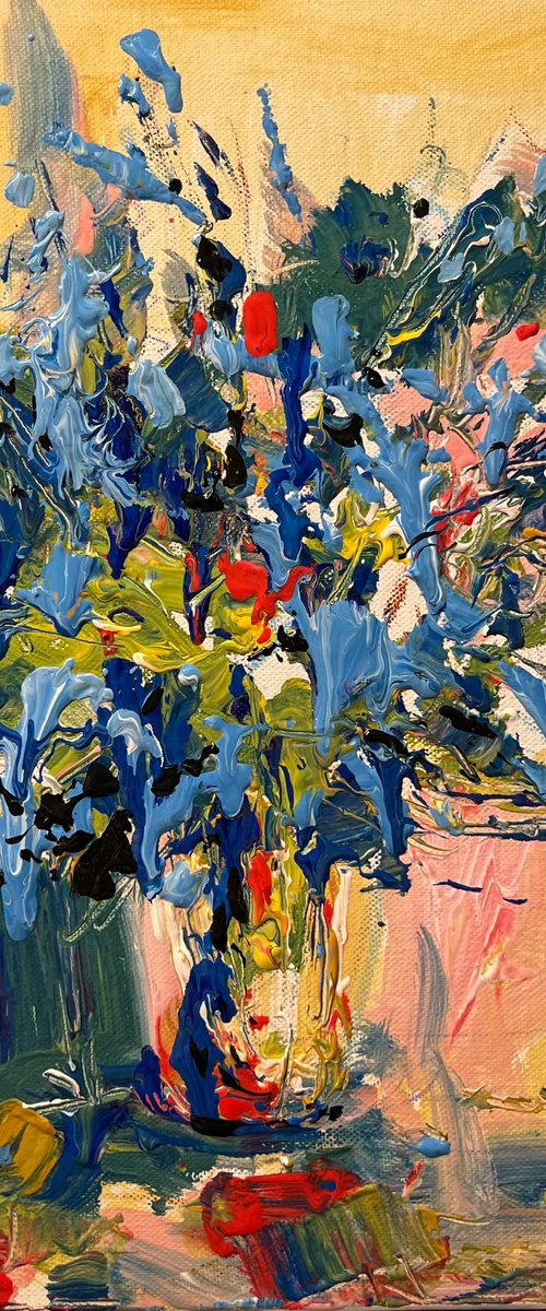 Abstract expressionist flowers by Altin Furxhi