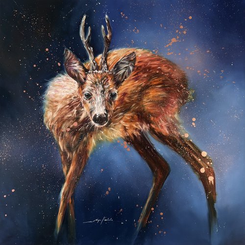 This is a fabulous deer. by Inga Kovalenko
