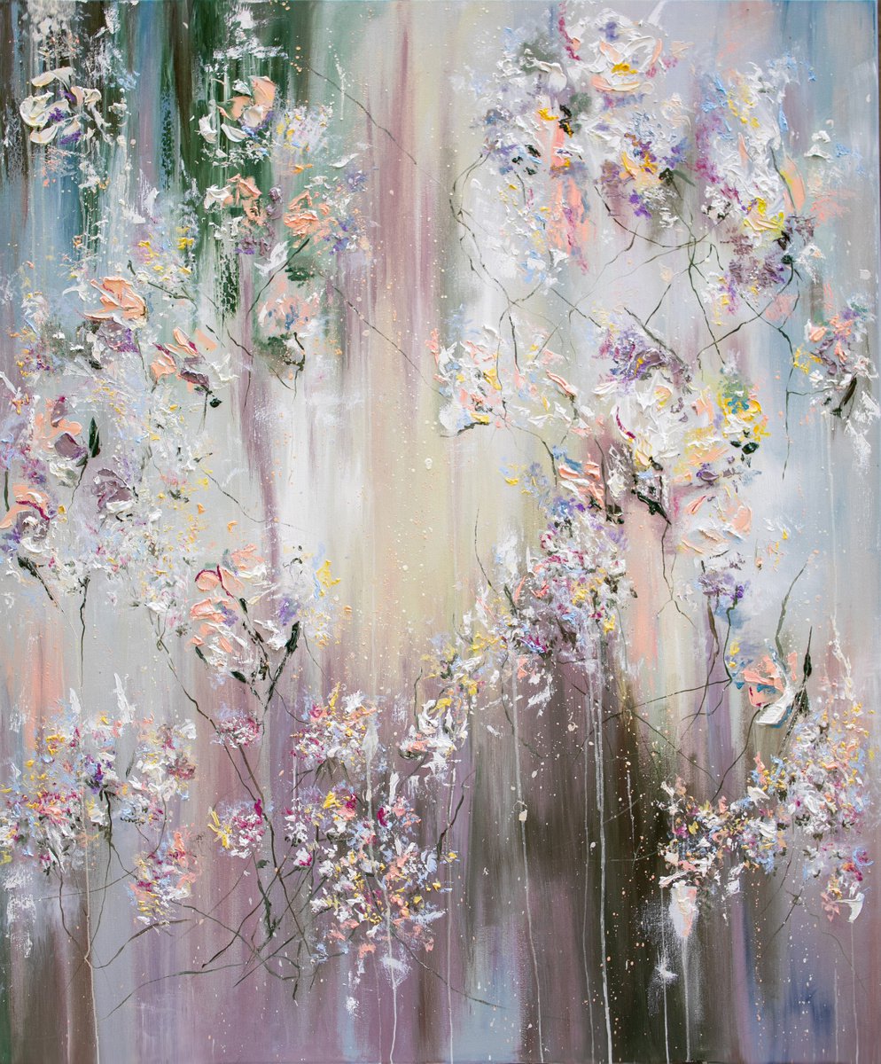 ’Depth of Purple’- XL Painting Oil on Canvas by Anna Ugryumova