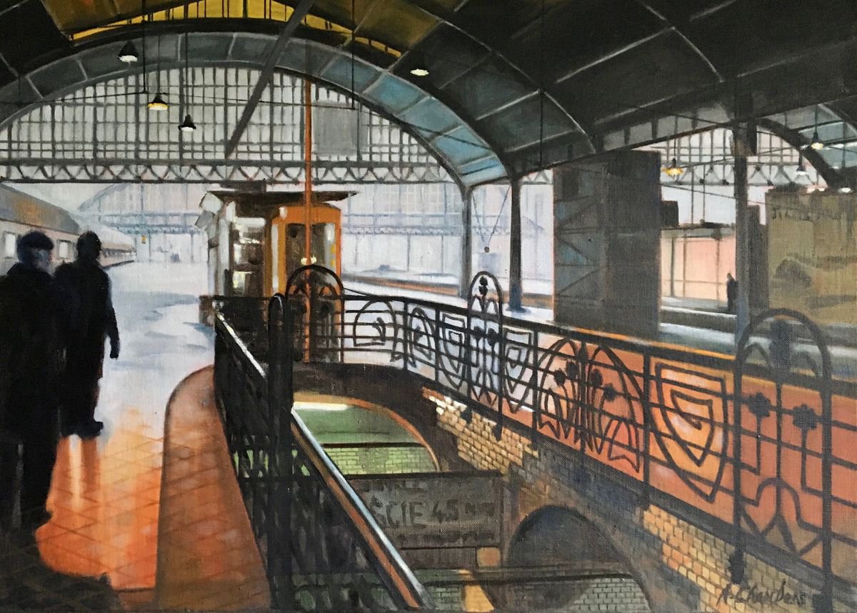 Snowstorm Beyond: Wroclaw Station by Alison Chambers