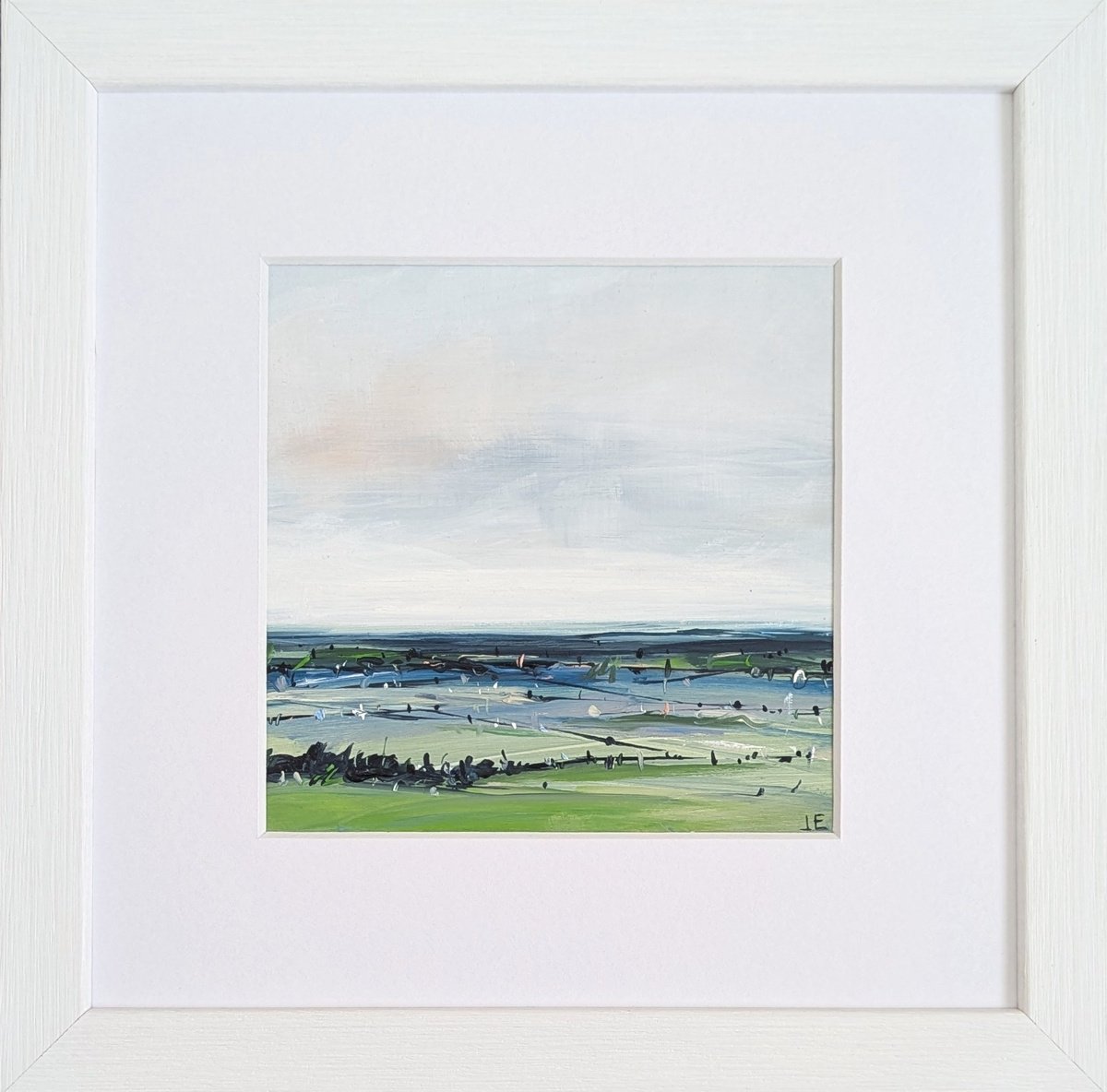 Expressive Landscape Oil Painting By Jo Earl, 9 X 9, Miniature Dunstable Downs #4, Original Artwork