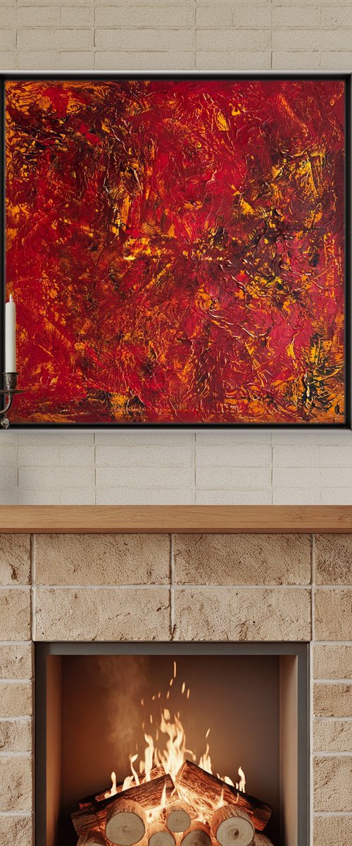 Ember State 80x80x2 cm by Exclusive Arts