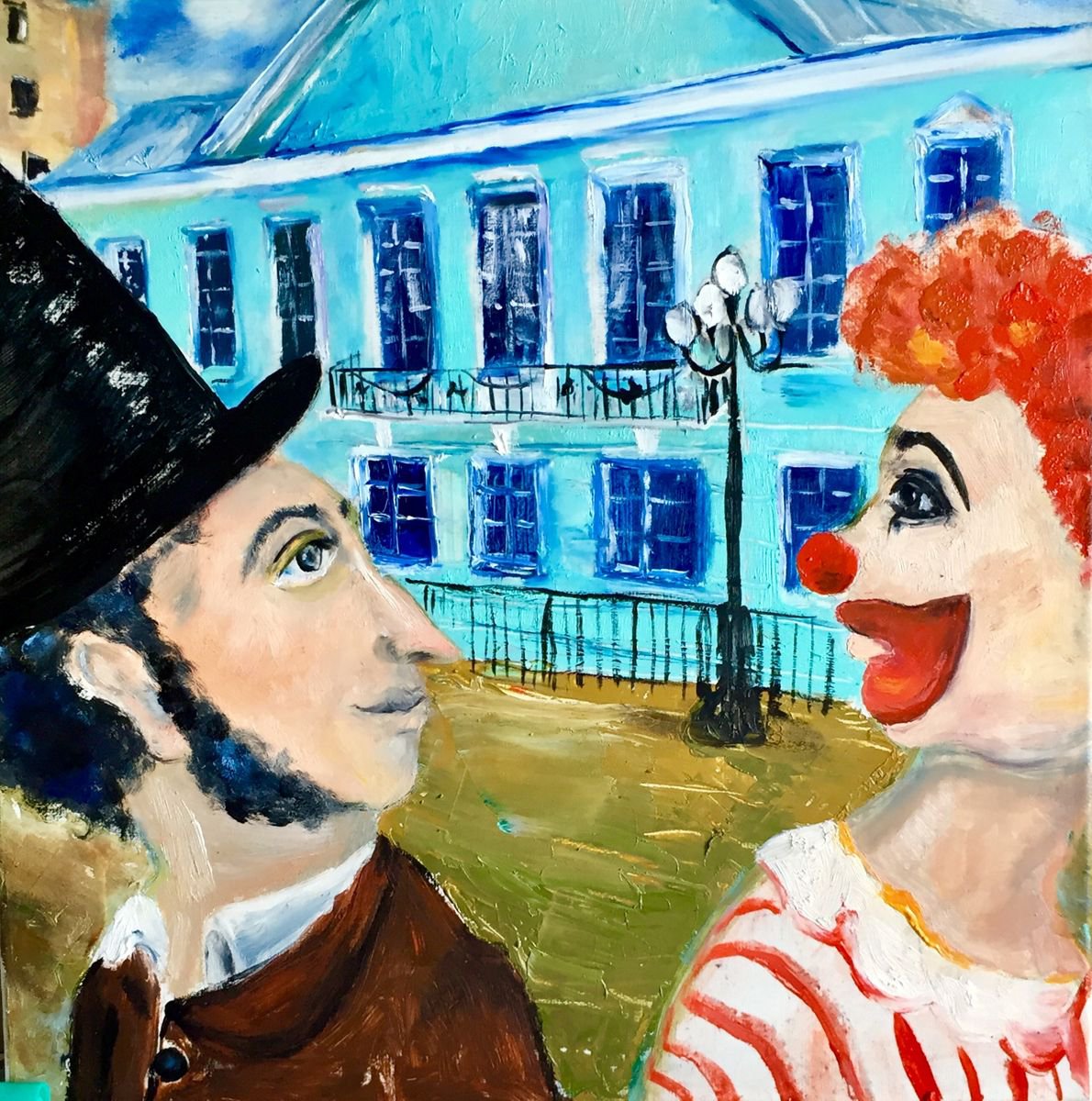 Pushkin and Ronald McDonald by Mila Kilic