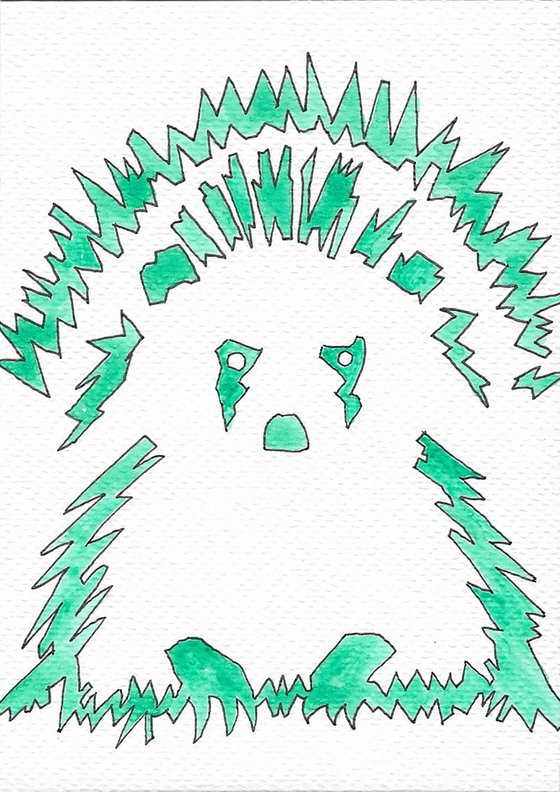 ATOMIC HEDGEHOG - watercolour