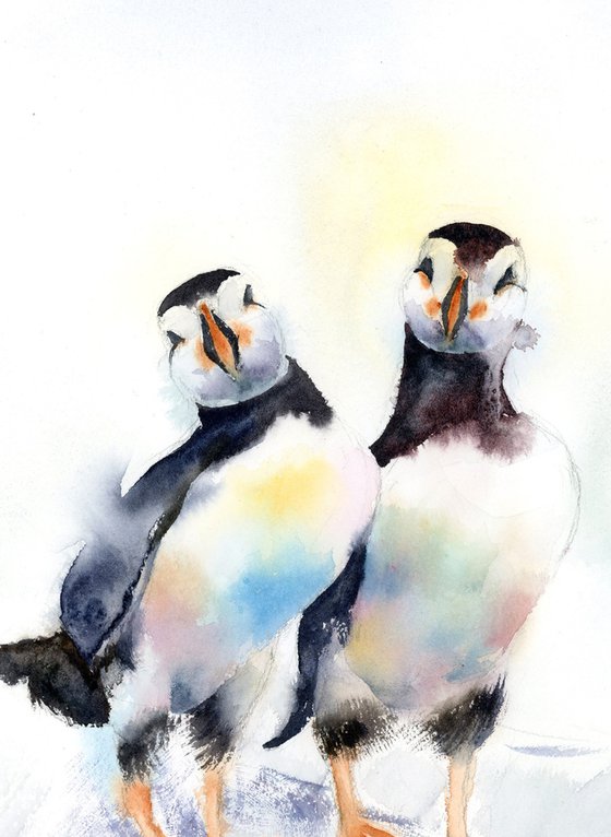 Puffin Diptych