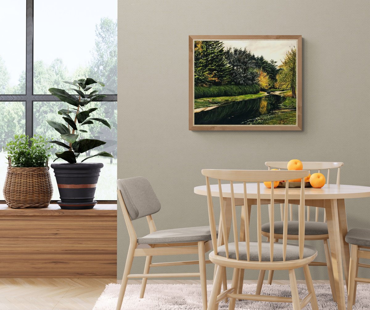 Photorealistic Landscape Oil Painting By Fabian Bertona, 24 X 20, Tanti I, Original Artwork