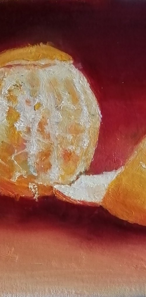 End of an orange by Rosemary Burn