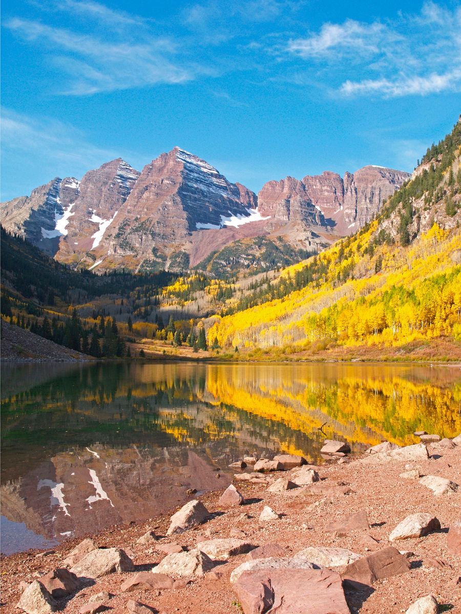 Photorealistic Landscape Photograph By Alex Cassels, 19 X 24, The Maroon Bells, Original Artwork