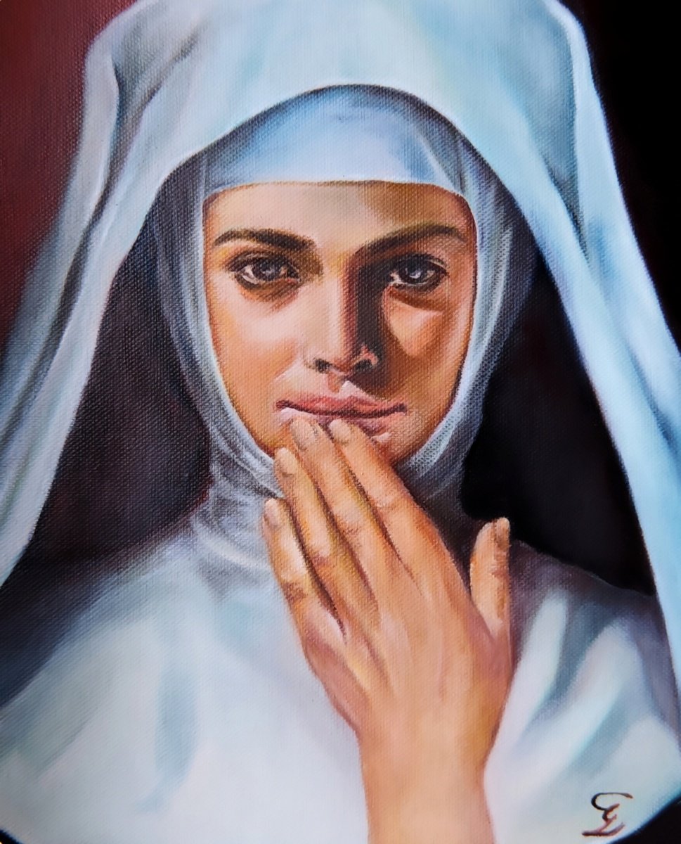 Photorealistic Portrait Oil Painting By Veronica Ciccarese, 9 X 12", Love Is Not A Miracle, Original Artwork