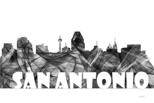 San Antonio, Texas Skyline BG2 by Marlene Watson