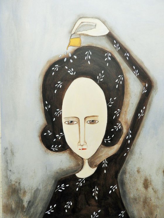 The gardener in brown