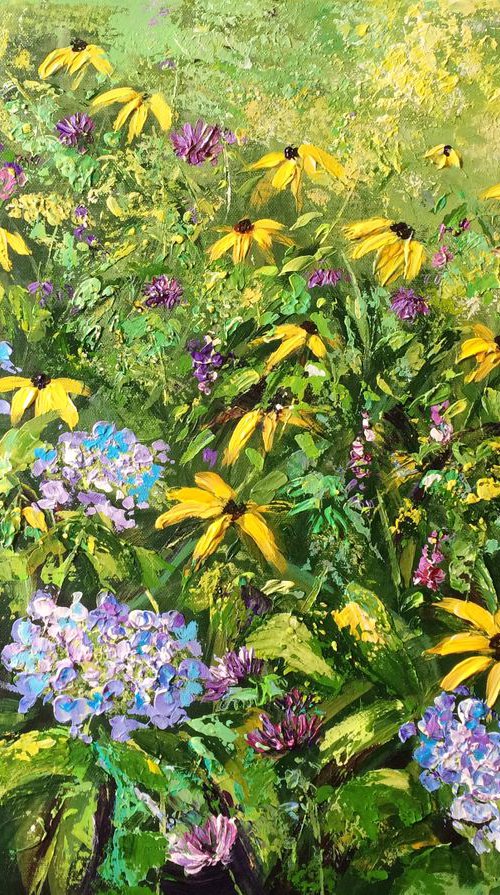 Summer Stars  (floral landscape) by Colette Baumback