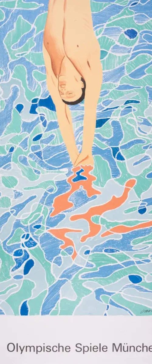 The Diver (Der Kopfsprung) by David Hockney