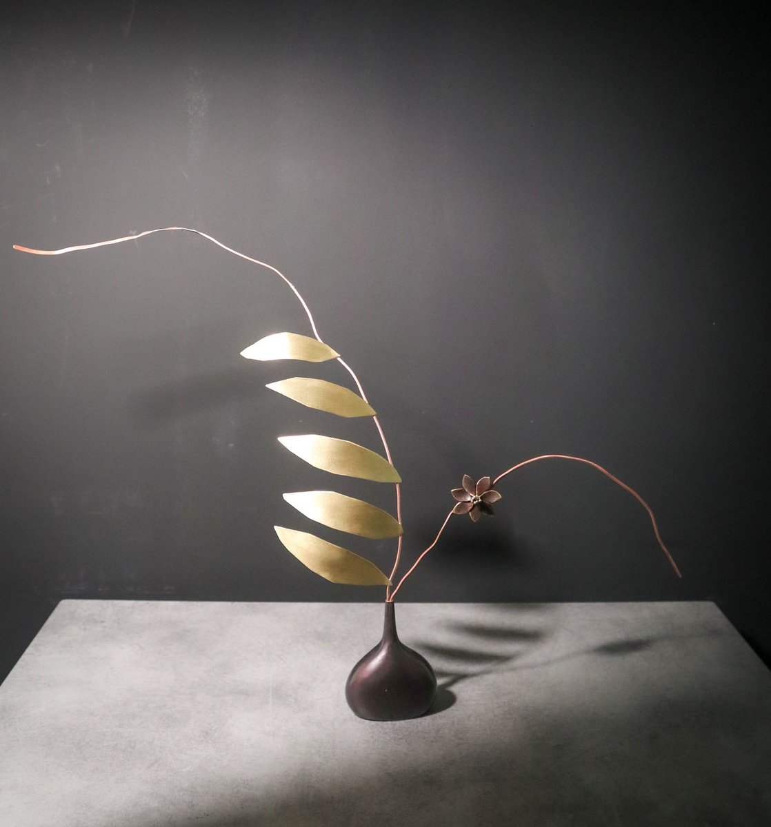 Impressionistic Botanical Bronze Sculpture By Anna Andreadi, 18 X 19, Giant