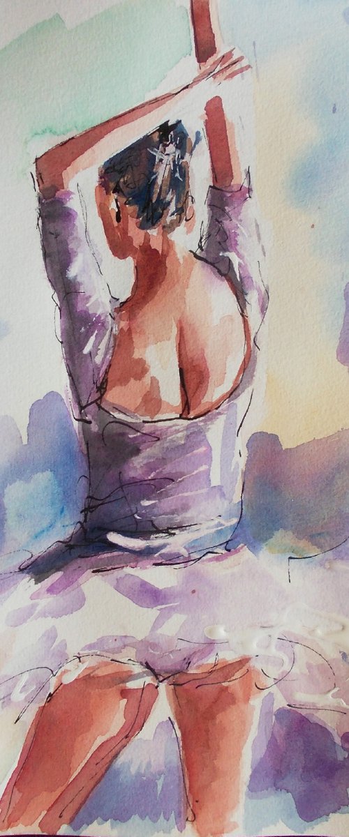 Ballerina  Watercolor Series by Antigoni Tziora