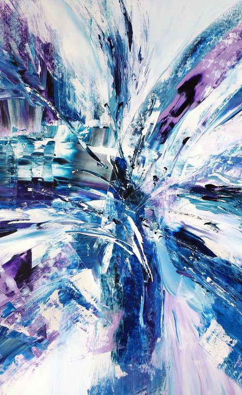 Violet And Blue Abstraction...XL 1 by Peter Nottrott
