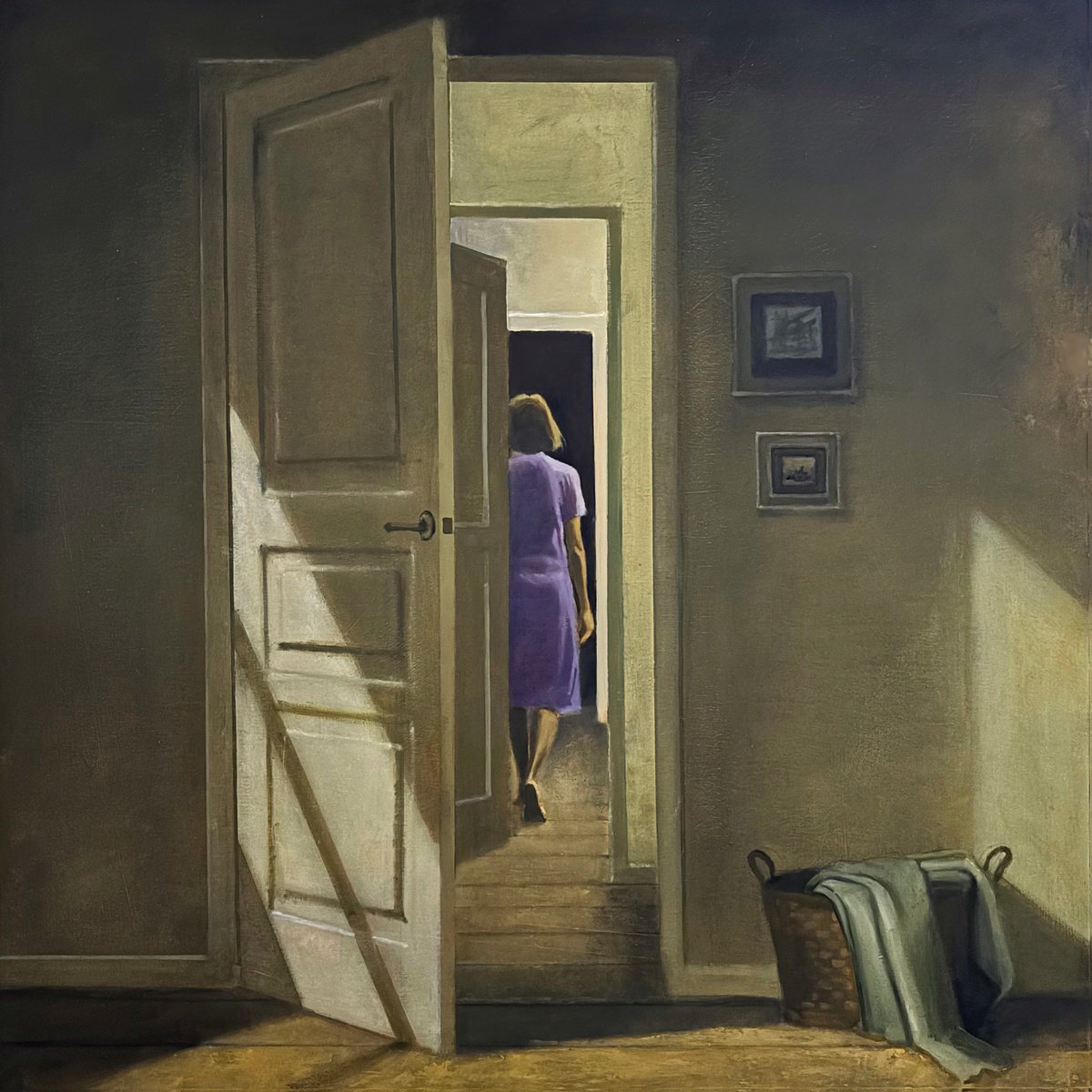 Impressionistic Portrait Oil Painting By Bruce Dean, 30 X 30, Viola, Original Artwork