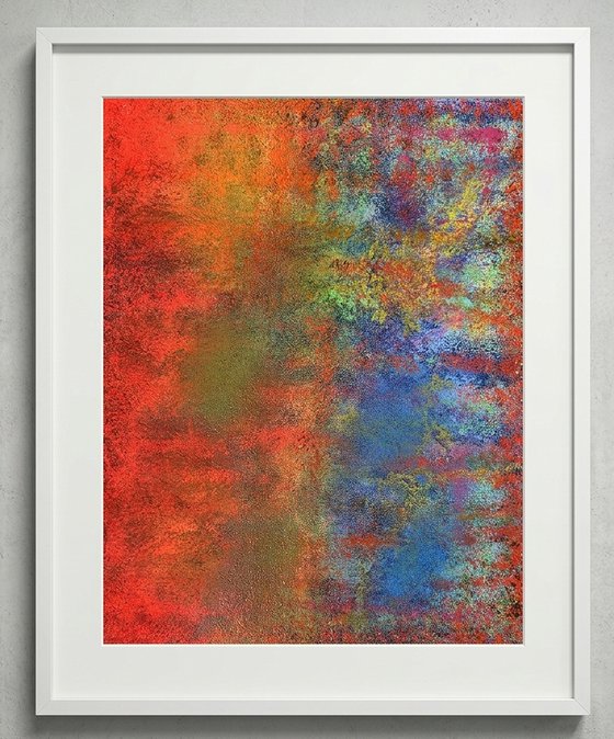 Abstract Orange and blue