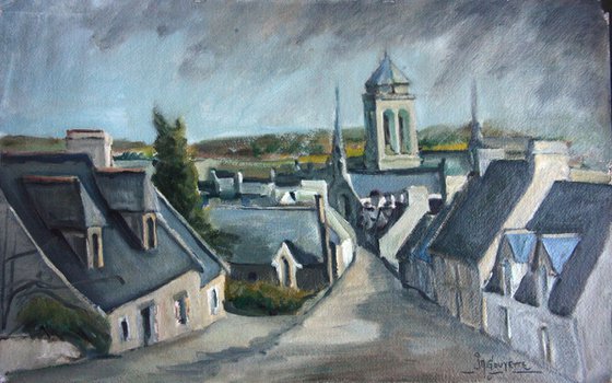 Locronan (Brittany typical village) My Early stage in painting 2918