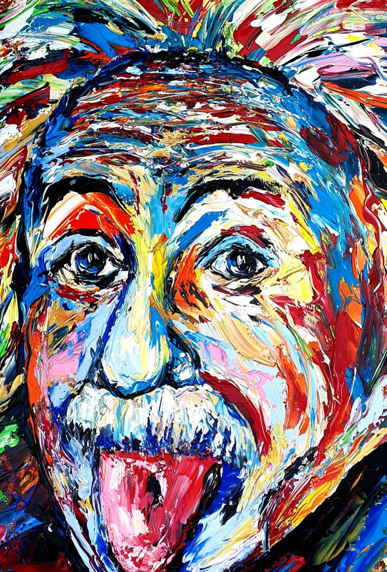 Abstract portrait of Einstein