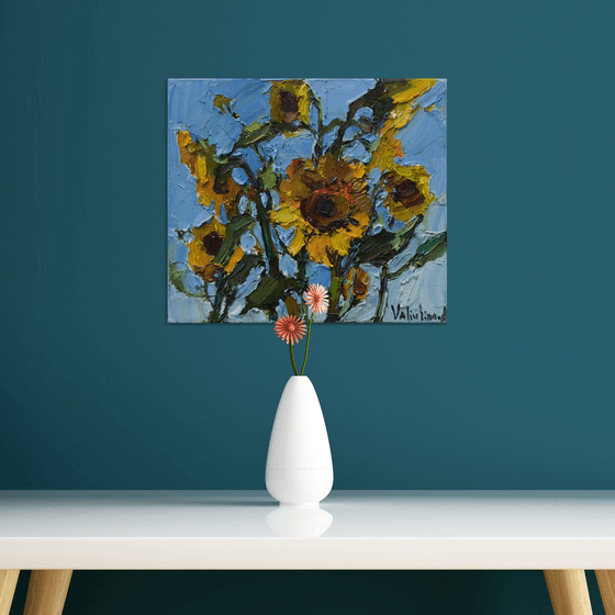 Sunflowers  Original Impasto Oil painting