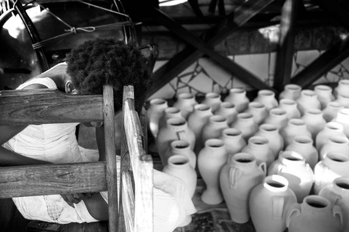 Photorealistic Portrait Photograph By Chiara Vignudelli, 18 X 12, Ceramic Stillness, Original Artwork