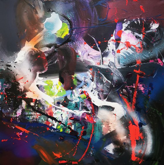 Fascinating Spontaneous Action Painting Gestural Art By O Kloska