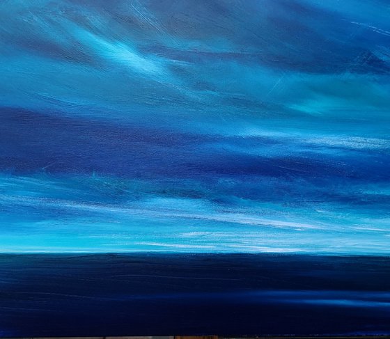 Morning Light in Blue - seascape, emotional, panoramic