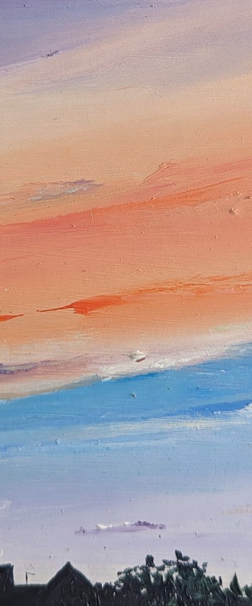 Miniature Orange Sky by Jo Earl