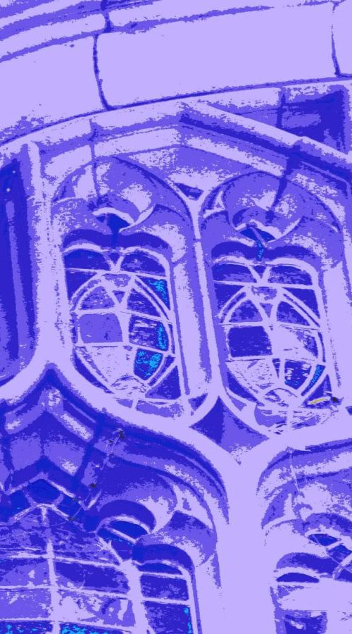 Bond Chapel Tracery In Purple, Chicago by Leon Sarantos