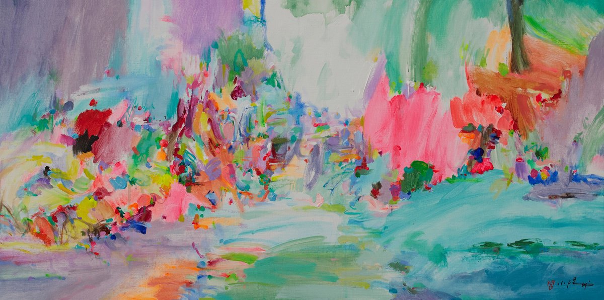  A Joyful World By Xiaoyang Galas, 39 X 20, Artwork For Sale On Artfinder