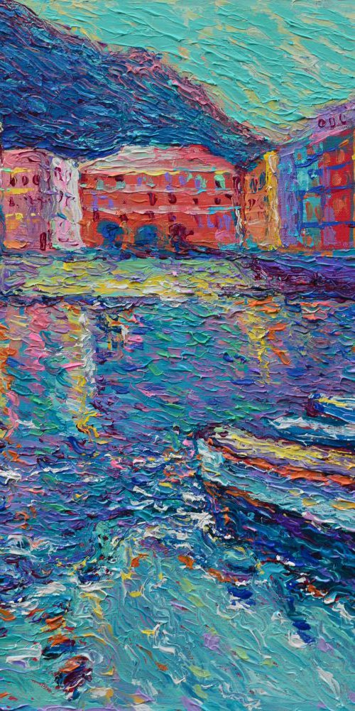 Sunset in Port of Vernazza by Adriana Dziuba