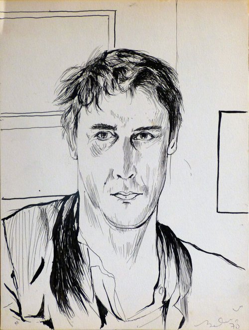 Self-portrait 1978, 32x24 cm by Frederic Belaubre