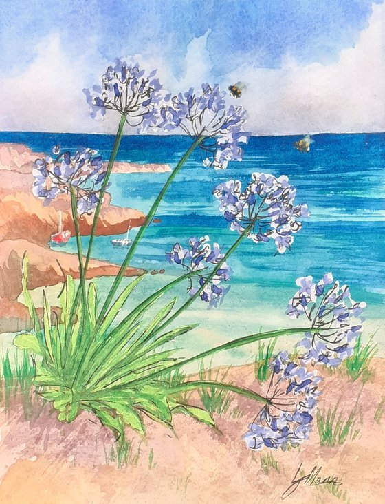 By the Sea, Agapanthus and Bees