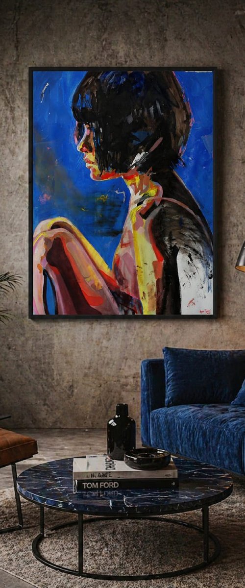 Sitting by the fire by Iryna Tymkul