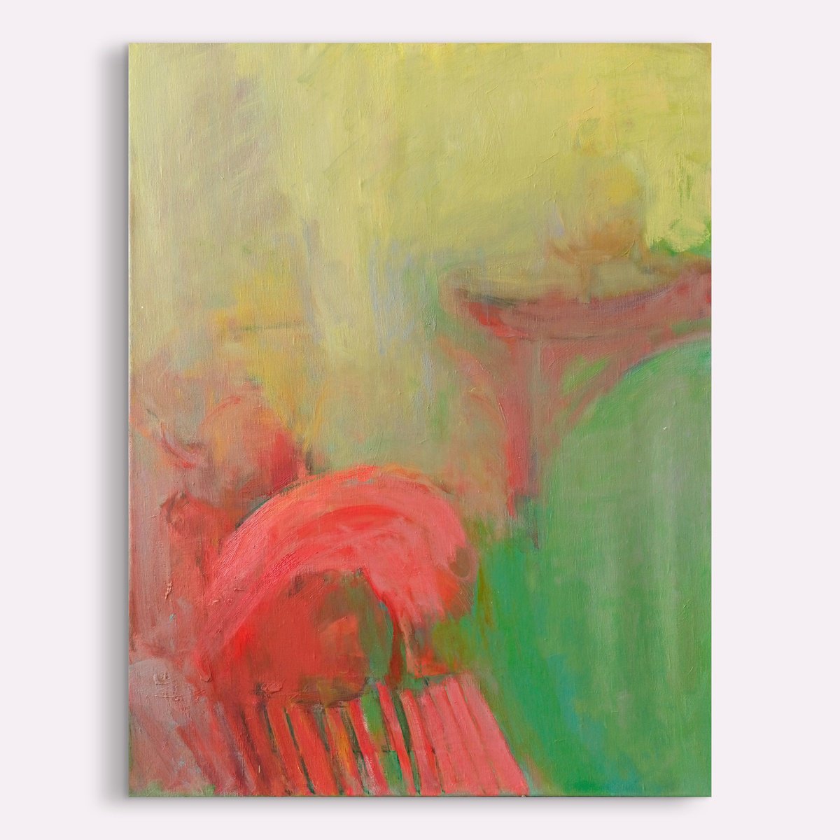 Abstract Oil Painting By Victo, 28 X 35", Summer