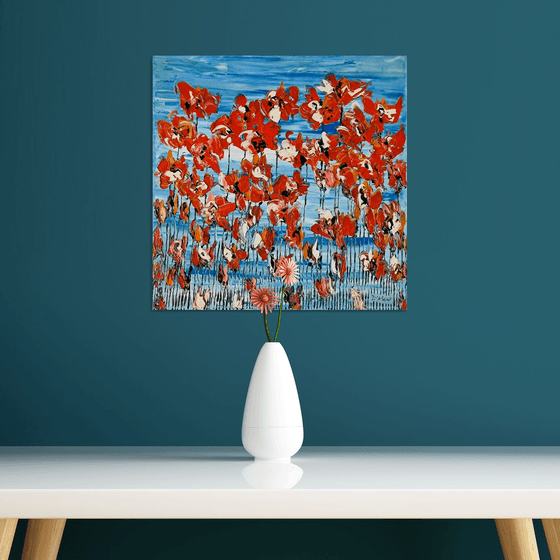 Poppies On Blue Sky 4