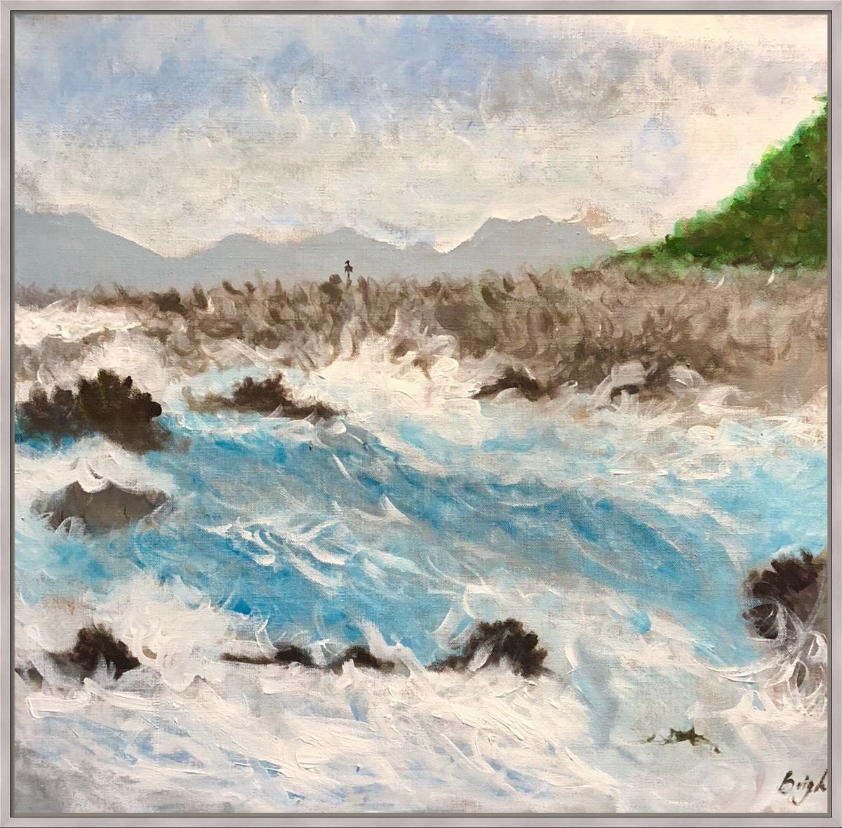 Breaking Waves By Shabs Beigh, 17 X 17, Artwork For Sale On Artfinder