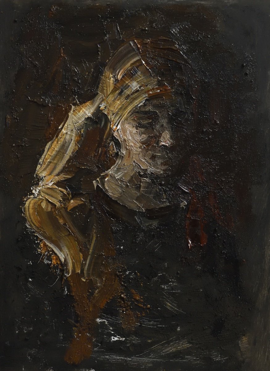 Expressive Portrait Oil Painting By Stanislava Cherkasova, 24 X 31", Anna, Original Artwork